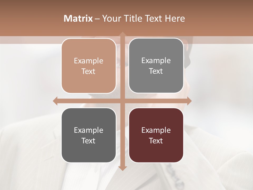 A Man In A Suit Talking On A Cell Phone PowerPoint Template