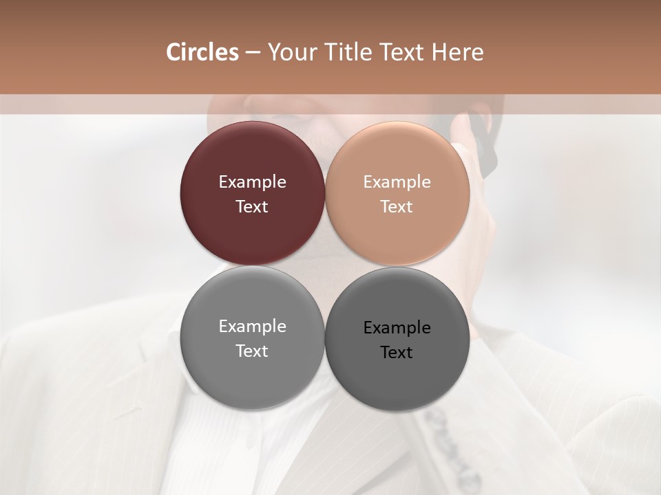 A Man In A Suit Talking On A Cell Phone PowerPoint Template