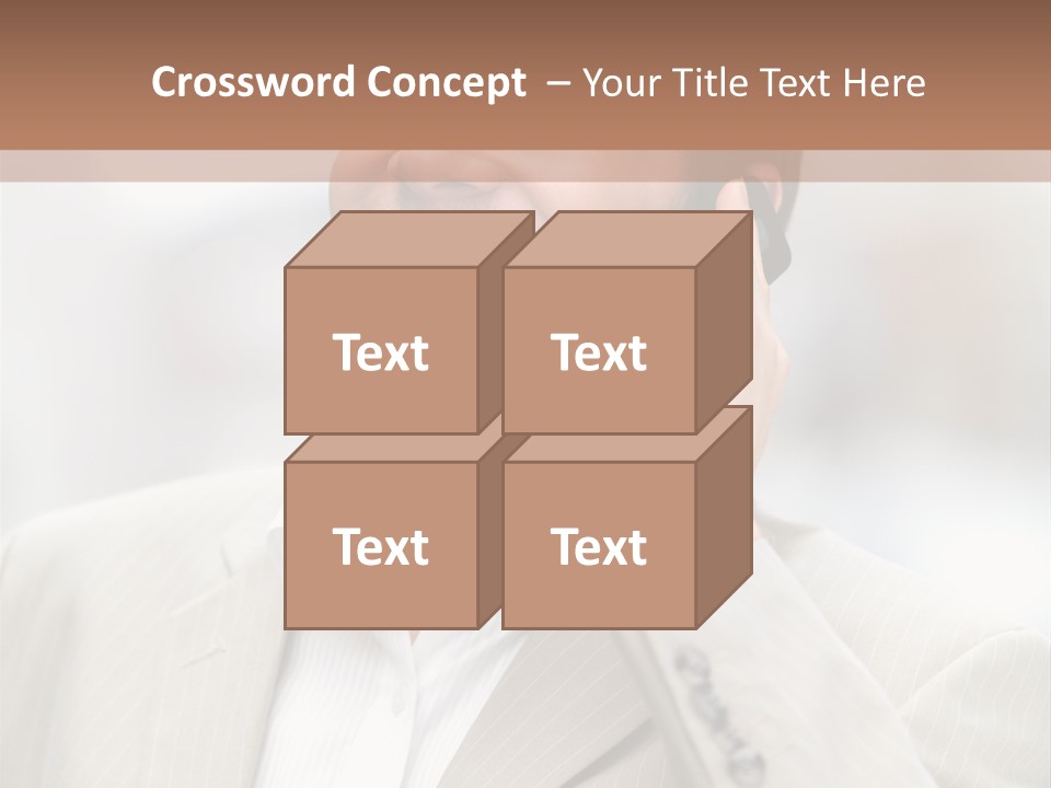 A Man In A Suit Talking On A Cell Phone PowerPoint Template