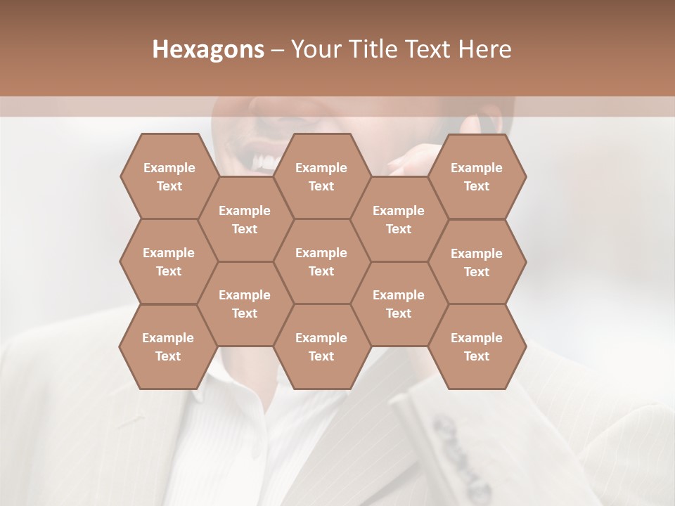 A Man In A Suit Talking On A Cell Phone PowerPoint Template