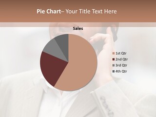 A Man In A Suit Talking On A Cell Phone PowerPoint Template