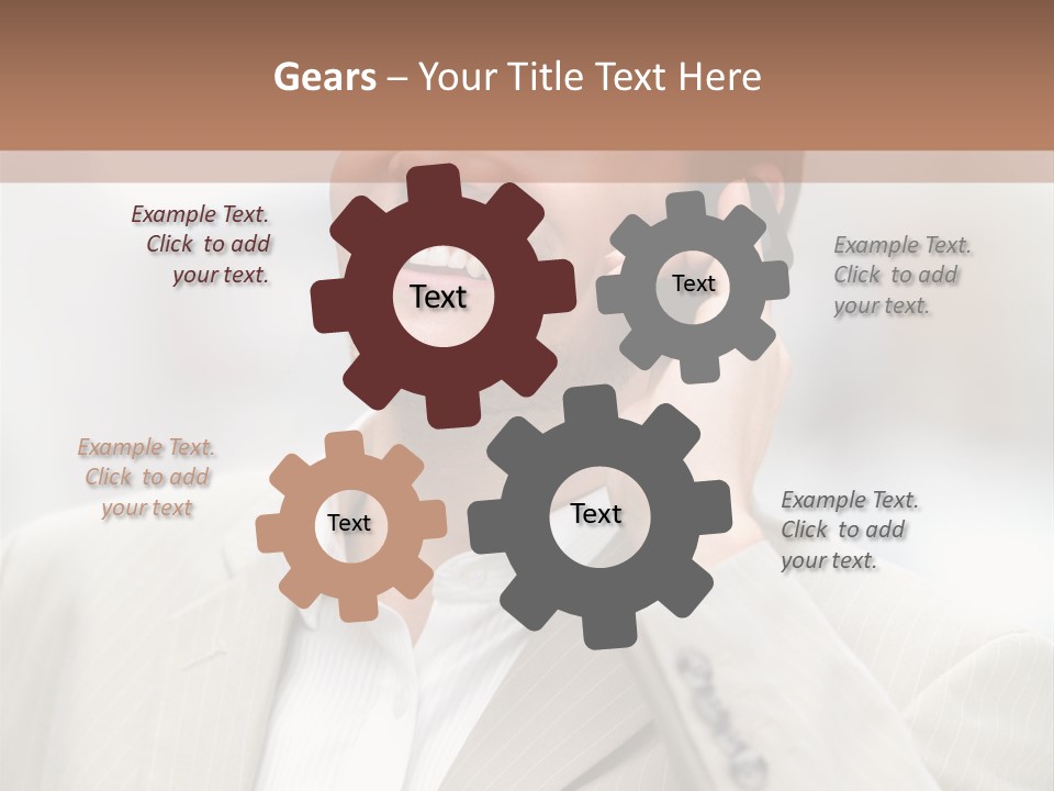 A Man In A Suit Talking On A Cell Phone PowerPoint Template