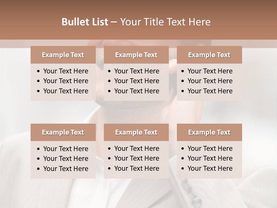 A Man In A Suit Talking On A Cell Phone PowerPoint Template