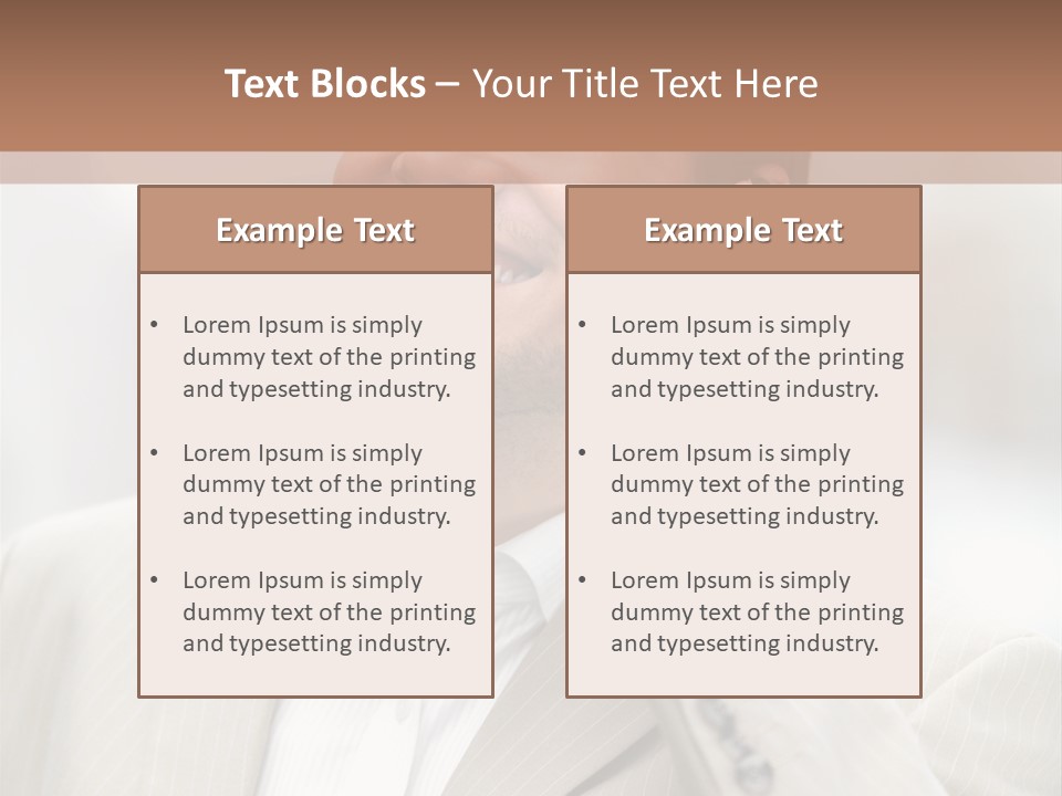 A Man In A Suit Talking On A Cell Phone PowerPoint Template