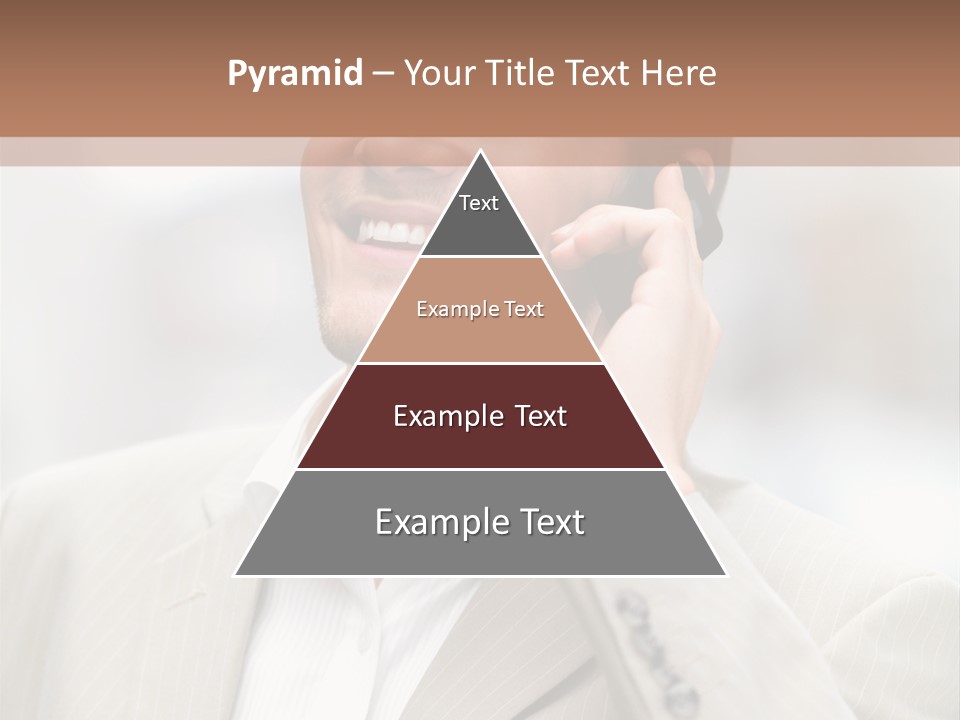 A Man In A Suit Talking On A Cell Phone PowerPoint Template