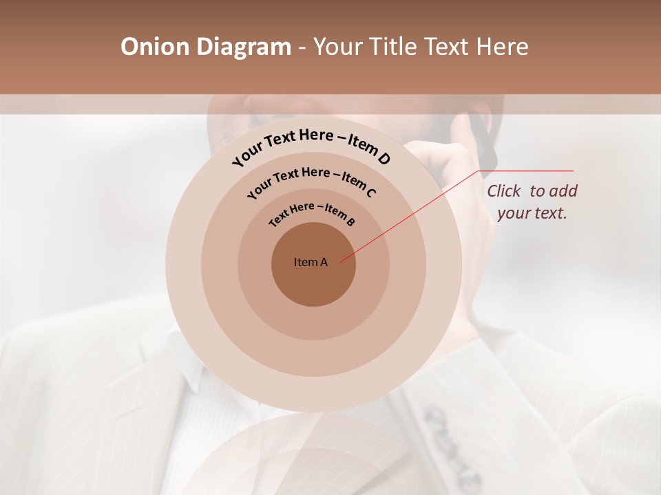 A Man In A Suit Talking On A Cell Phone PowerPoint Template
