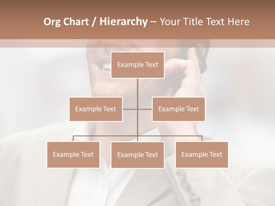 A Man In A Suit Talking On A Cell Phone PowerPoint Template