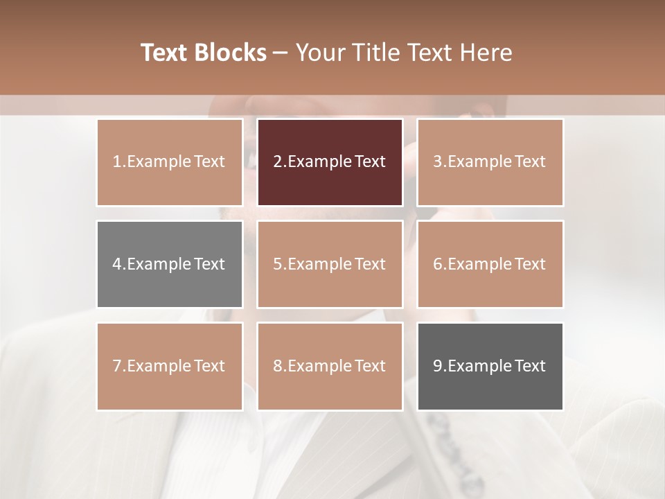 A Man In A Suit Talking On A Cell Phone PowerPoint Template