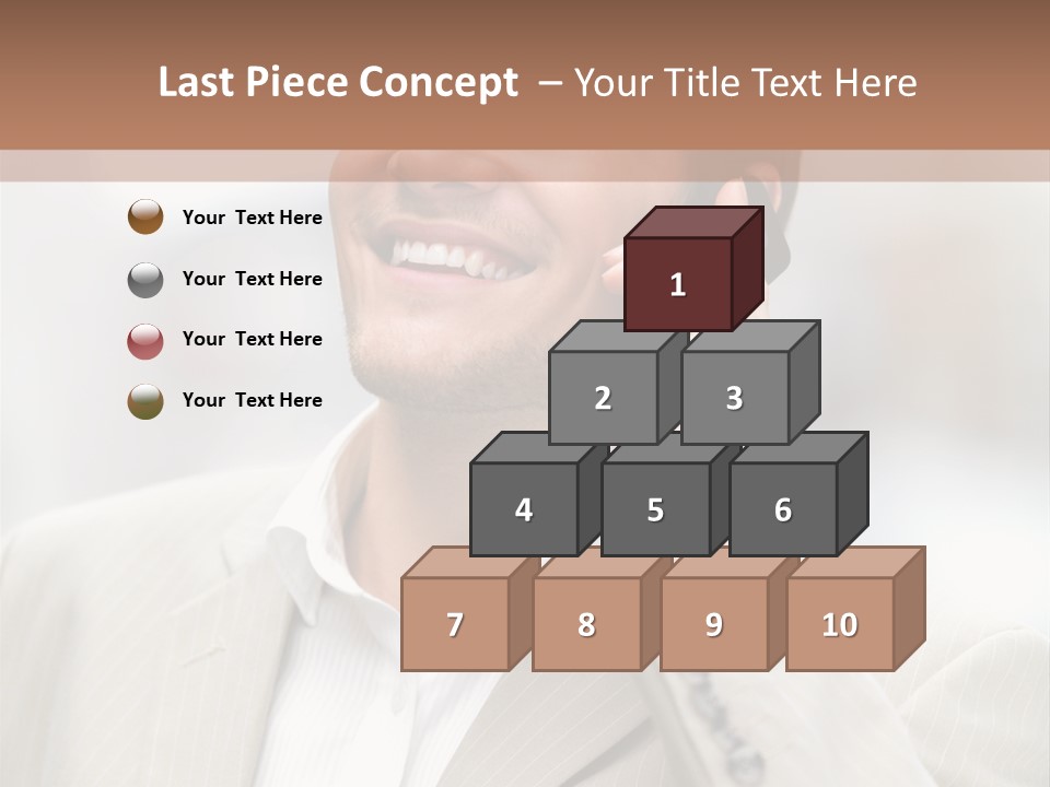 A Man In A Suit Talking On A Cell Phone PowerPoint Template