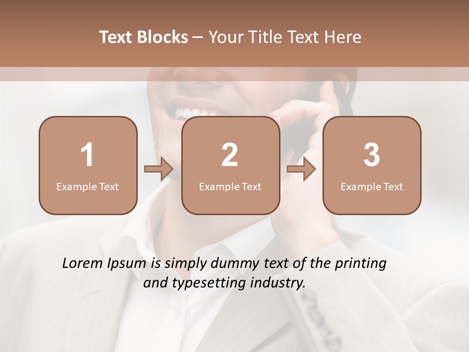 A Man In A Suit Talking On A Cell Phone PowerPoint Template