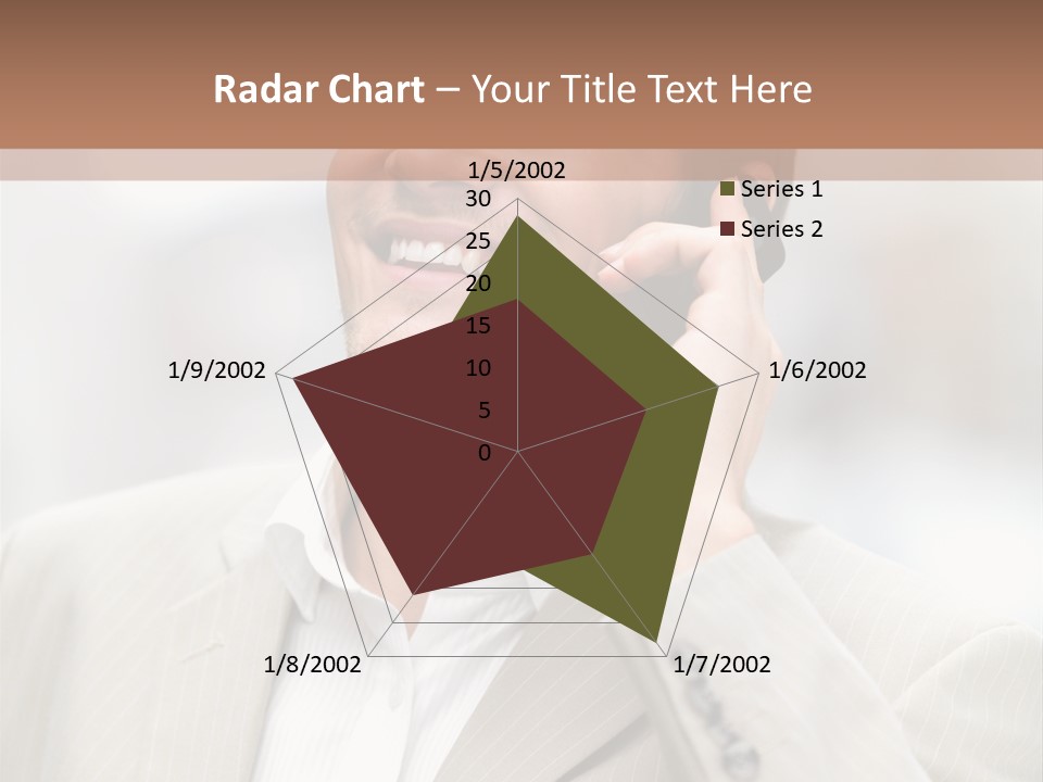 A Man In A Suit Talking On A Cell Phone PowerPoint Template