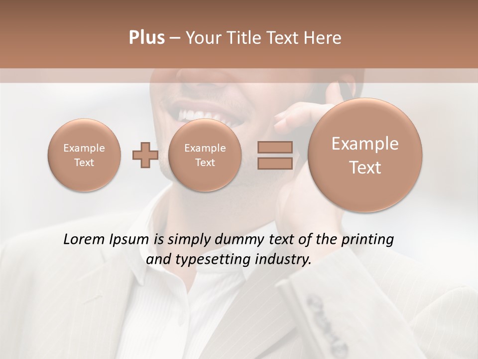 A Man In A Suit Talking On A Cell Phone PowerPoint Template