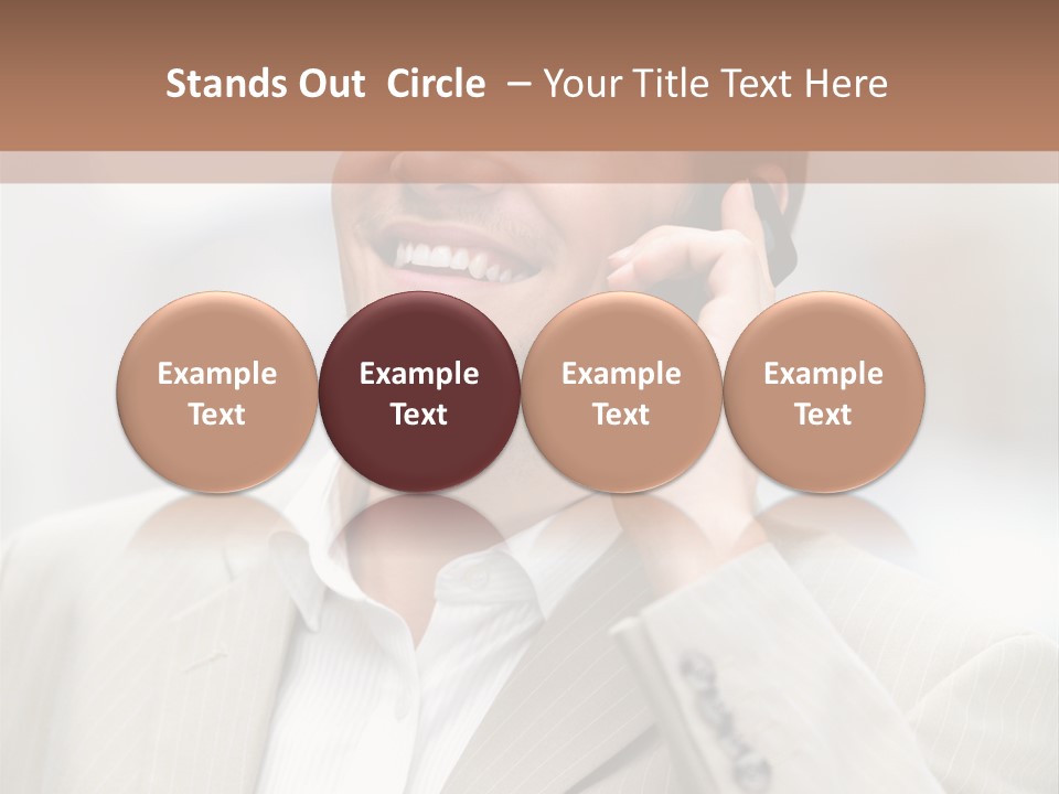 A Man In A Suit Talking On A Cell Phone PowerPoint Template