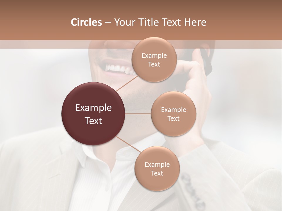 A Man In A Suit Talking On A Cell Phone PowerPoint Template