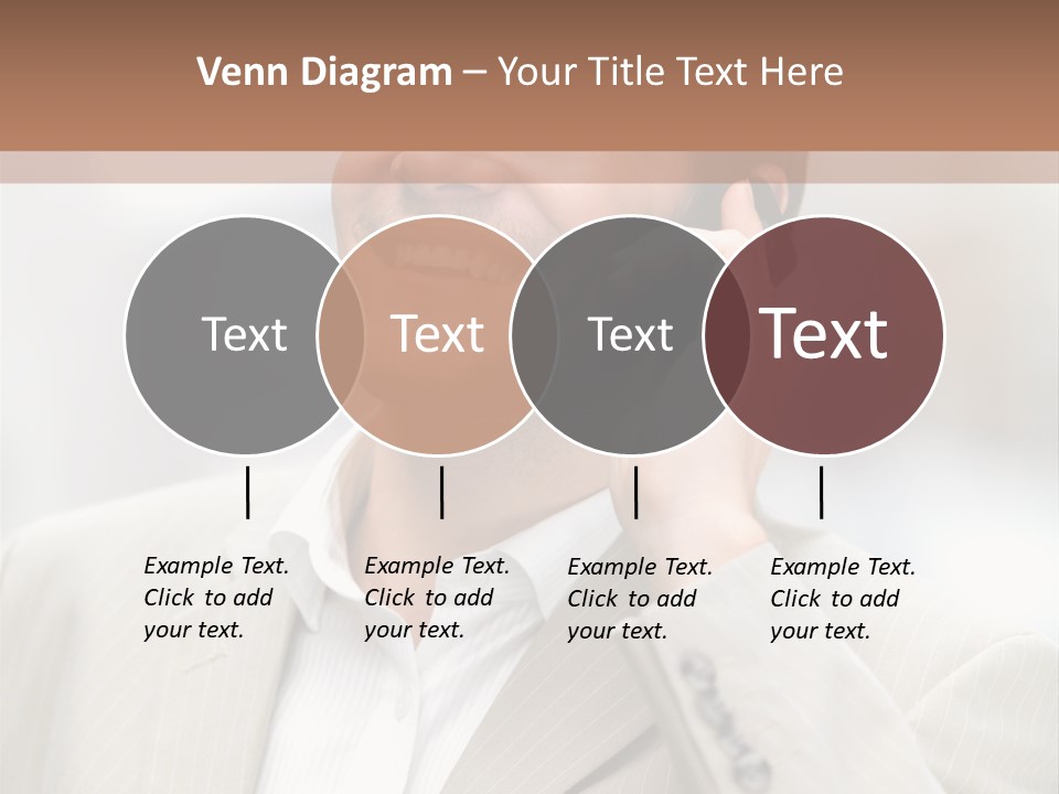 A Man In A Suit Talking On A Cell Phone PowerPoint Template
