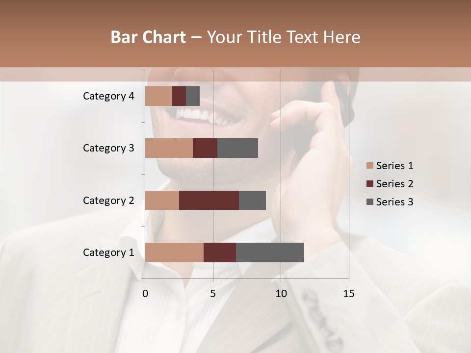 A Man In A Suit Talking On A Cell Phone PowerPoint Template
