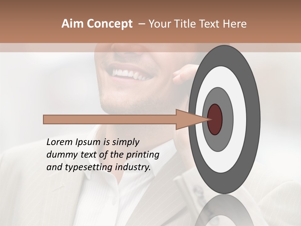 A Man In A Suit Talking On A Cell Phone PowerPoint Template