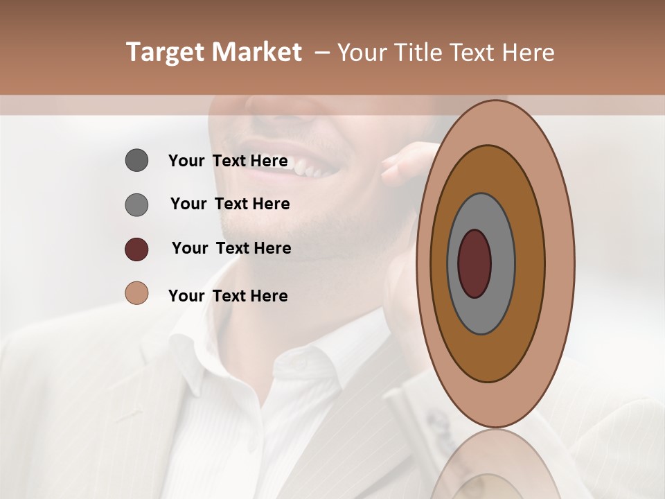 A Man In A Suit Talking On A Cell Phone PowerPoint Template