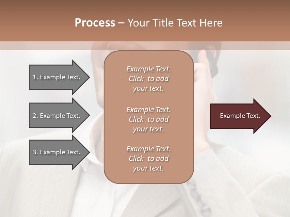 A Man In A Suit Talking On A Cell Phone PowerPoint Template