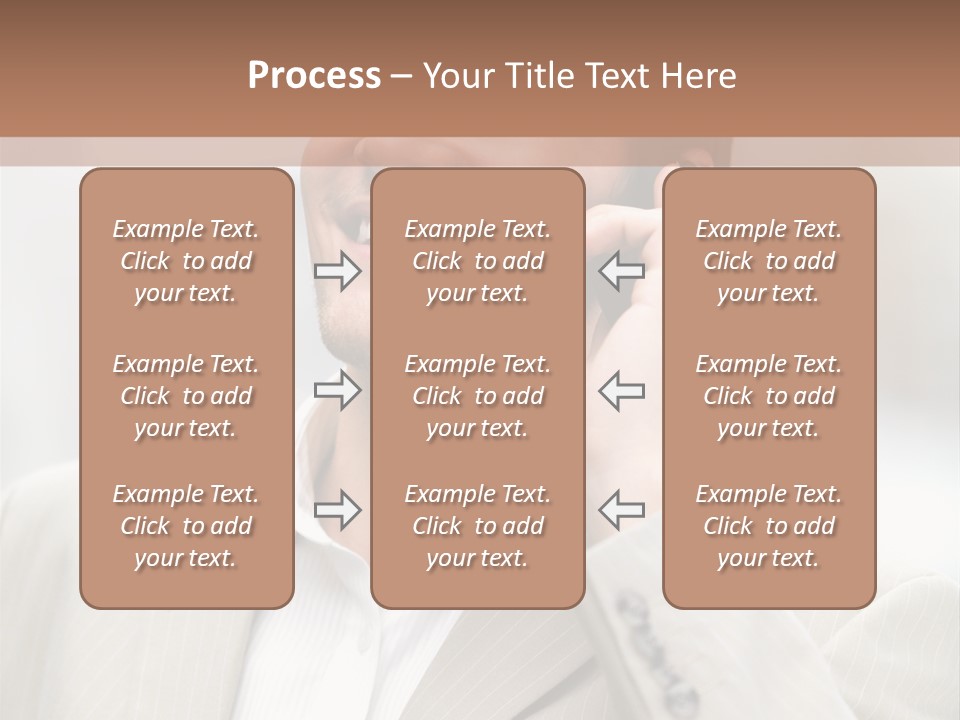 A Man In A Suit Talking On A Cell Phone PowerPoint Template