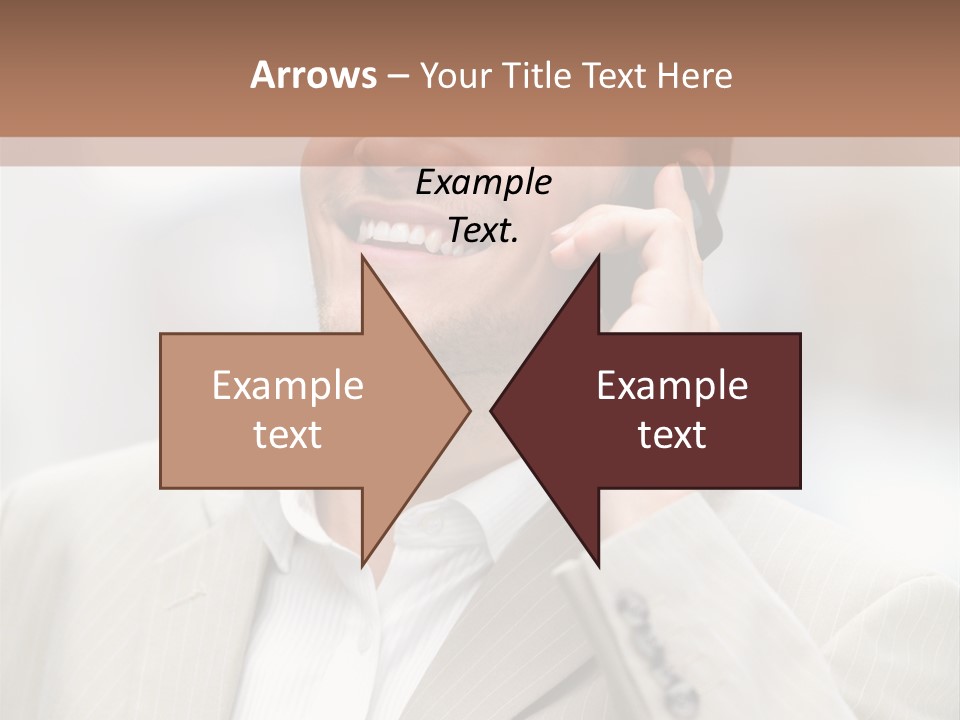 A Man In A Suit Talking On A Cell Phone PowerPoint Template