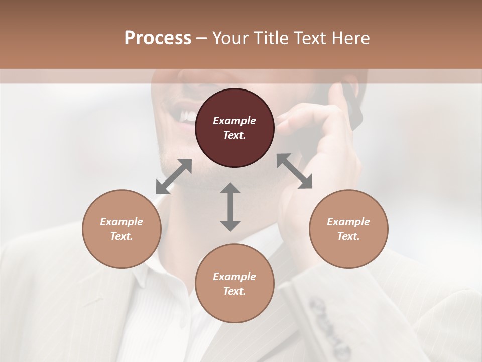 A Man In A Suit Talking On A Cell Phone PowerPoint Template