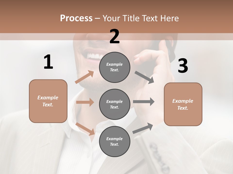 A Man In A Suit Talking On A Cell Phone PowerPoint Template