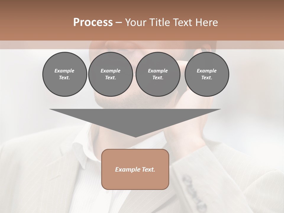 A Man In A Suit Talking On A Cell Phone PowerPoint Template