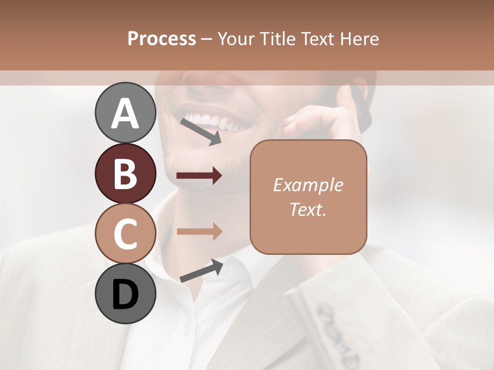 A Man In A Suit Talking On A Cell Phone PowerPoint Template