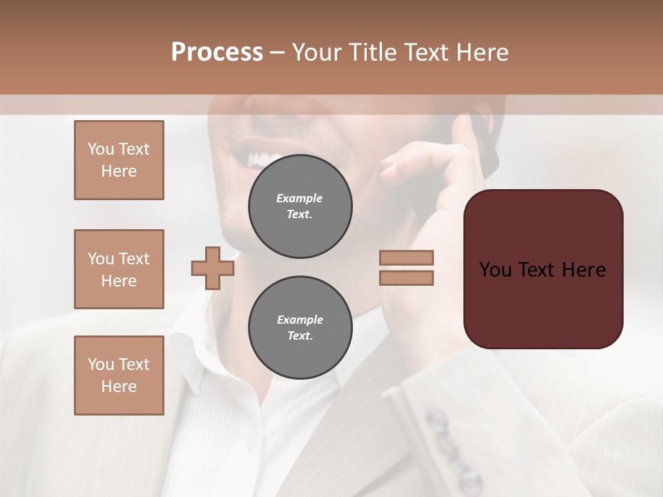 A Man In A Suit Talking On A Cell Phone PowerPoint Template