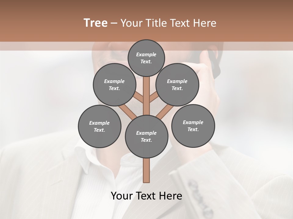 A Man In A Suit Talking On A Cell Phone PowerPoint Template