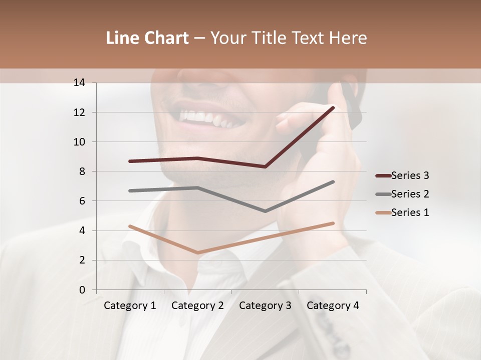 A Man In A Suit Talking On A Cell Phone PowerPoint Template
