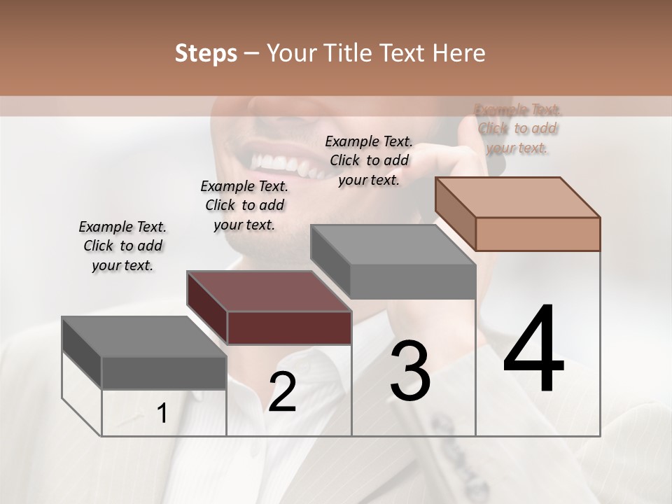 A Man In A Suit Talking On A Cell Phone PowerPoint Template