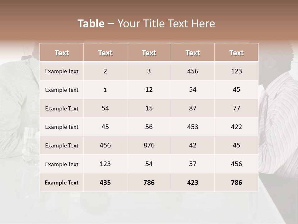 A Group Of People Sitting Around A Conference Table PowerPoint Template