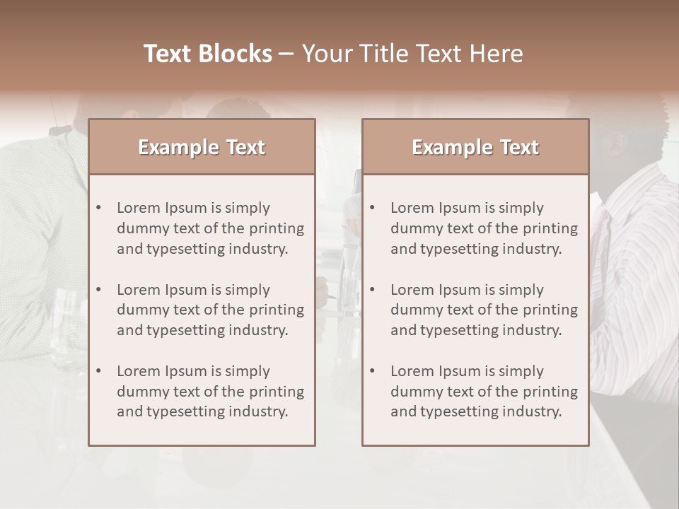 A Group Of People Sitting Around A Conference Table PowerPoint Template
