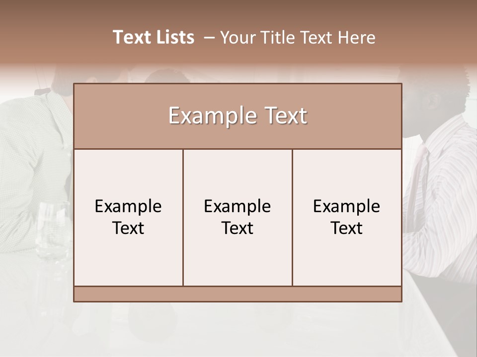 A Group Of People Sitting Around A Conference Table PowerPoint Template