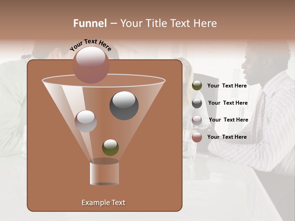 A Group Of People Sitting Around A Conference Table PowerPoint Template