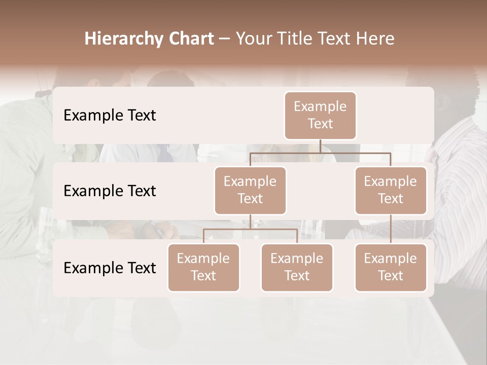 A Group Of People Sitting Around A Conference Table PowerPoint Template