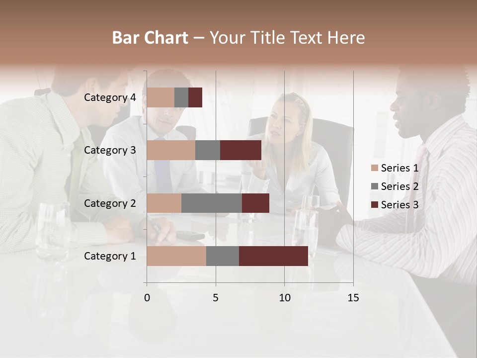 A Group Of People Sitting Around A Conference Table PowerPoint Template