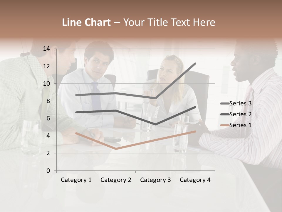 A Group Of People Sitting Around A Conference Table PowerPoint Template