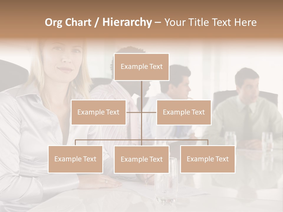 A Group Of People Sitting Around A Conference Table PowerPoint Template