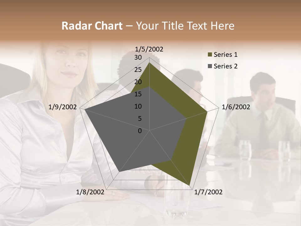 A Group Of People Sitting Around A Conference Table PowerPoint Template