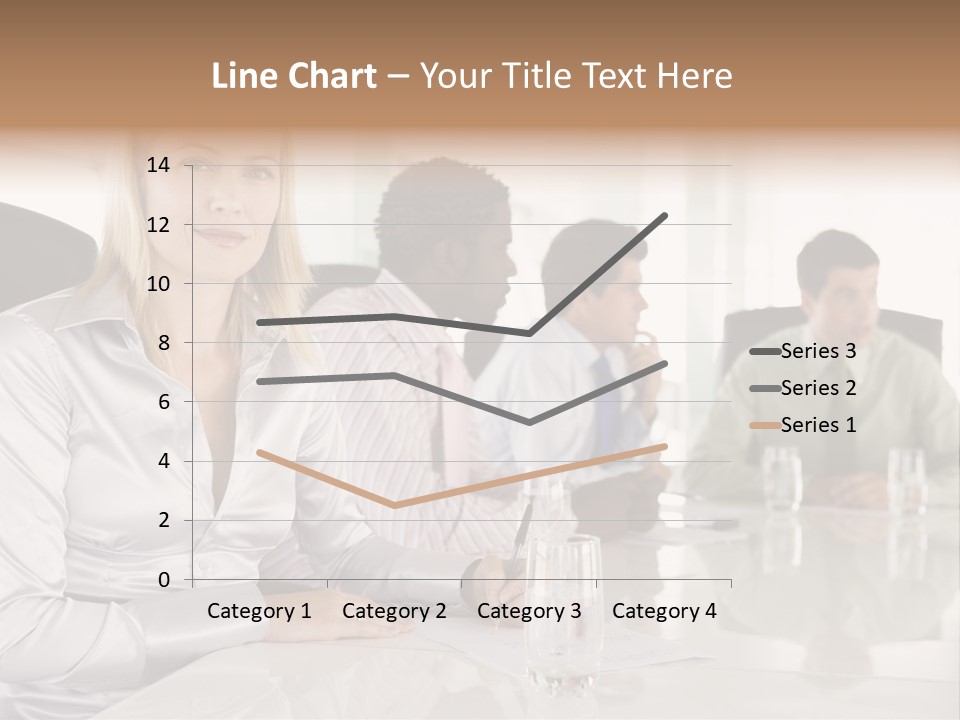 A Group Of People Sitting Around A Conference Table PowerPoint Template