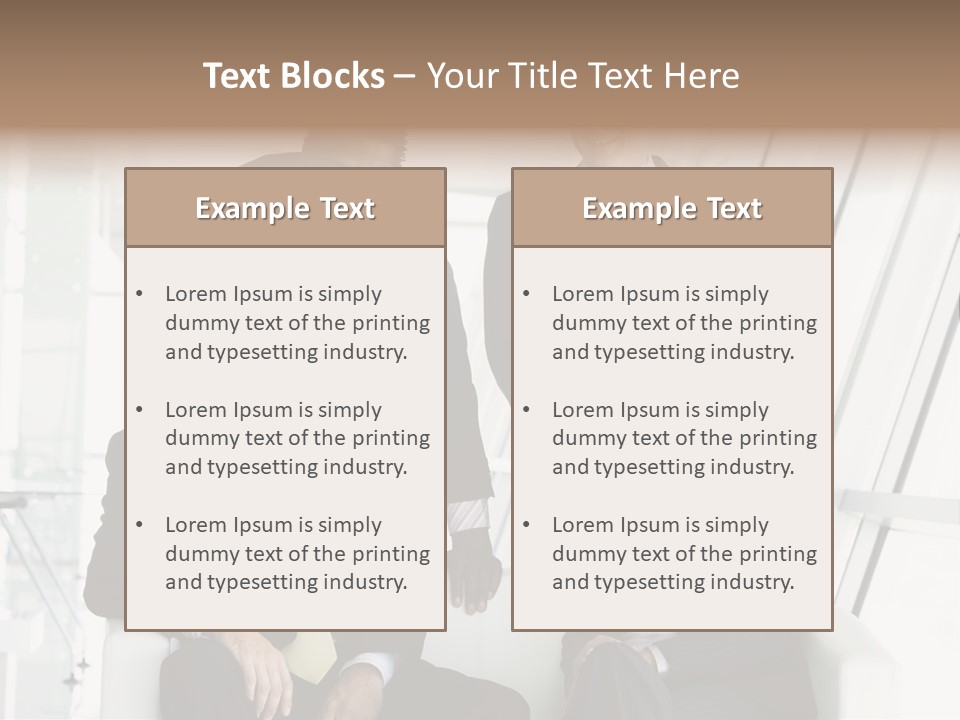 A Group Of Business People Standing Around A Table PowerPoint Template