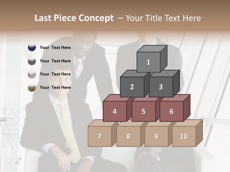 A Group Of Business People Standing Around A Table PowerPoint Template