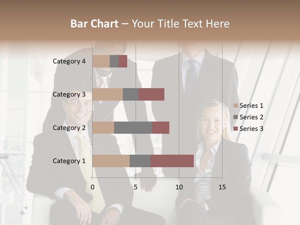 A Group Of Business People Standing Around A Table PowerPoint Template