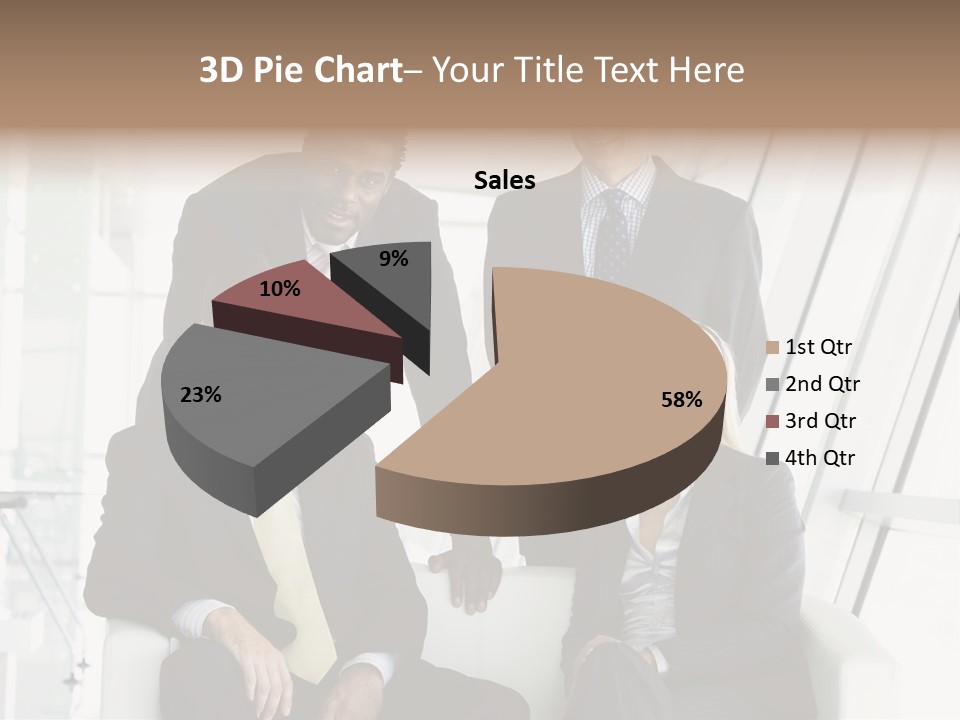 A Group Of Business People Standing Around A Table PowerPoint Template