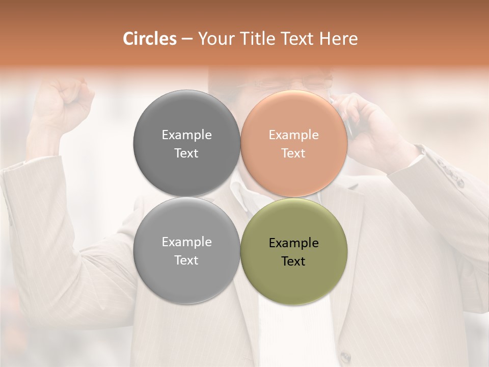 A Man In A Suit Talking On A Cell Phone PowerPoint Template