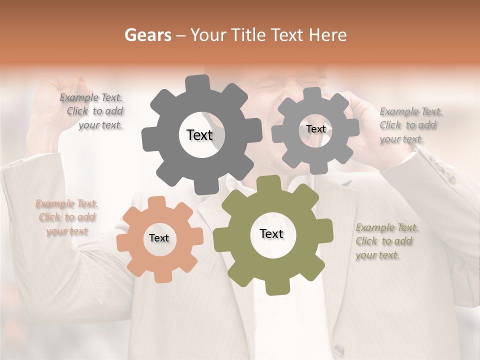 A Man In A Suit Talking On A Cell Phone PowerPoint Template