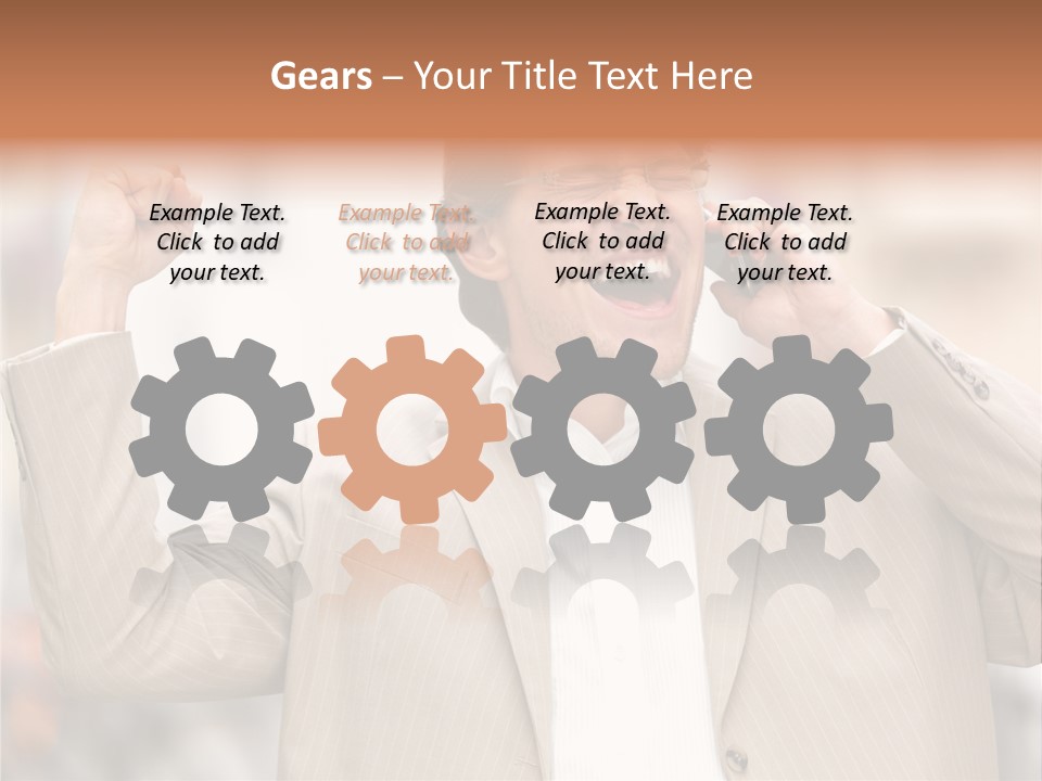 A Man In A Suit Talking On A Cell Phone PowerPoint Template